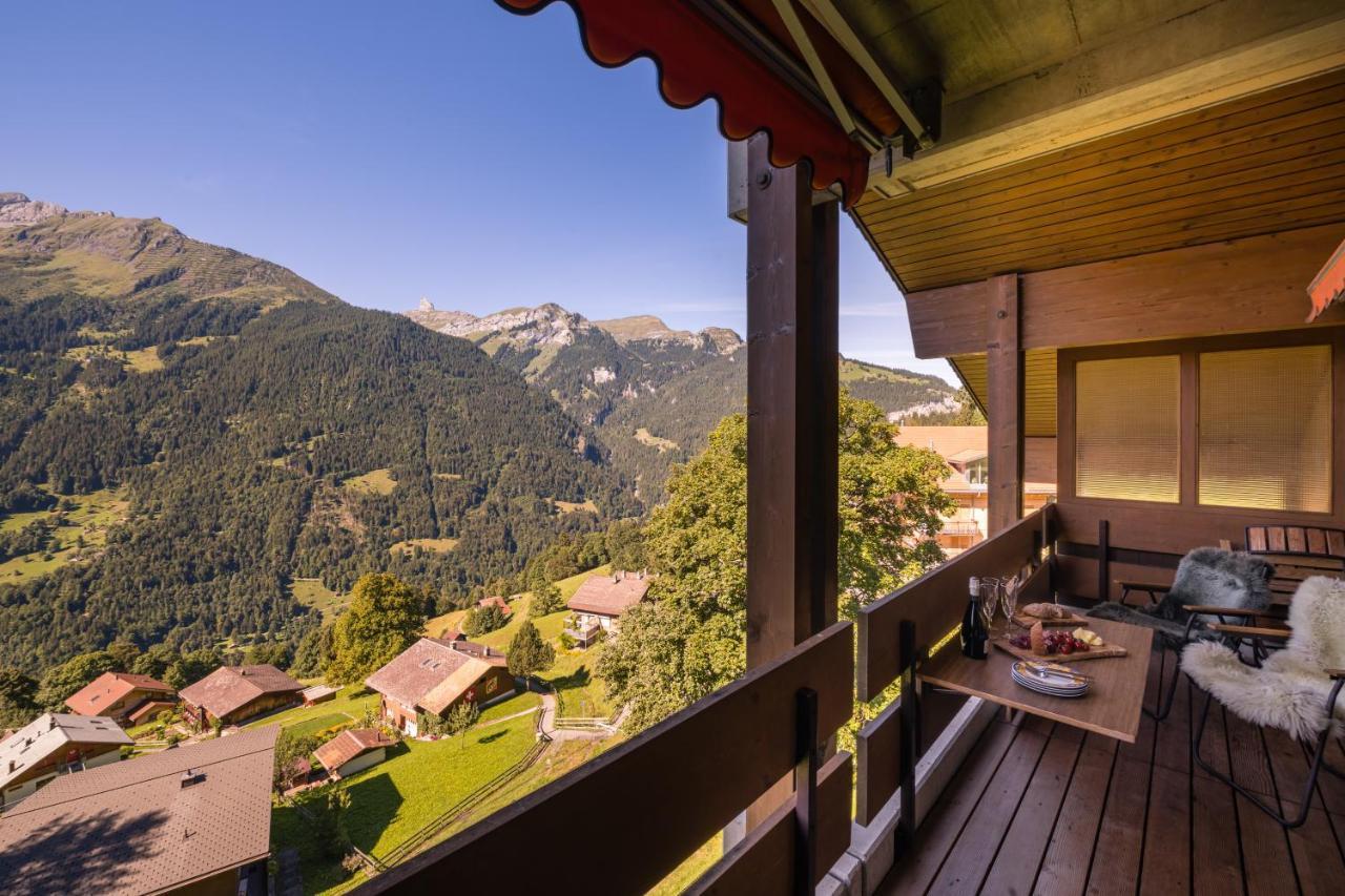 Chalet Primula Penthouse Wengen Extérieur photo