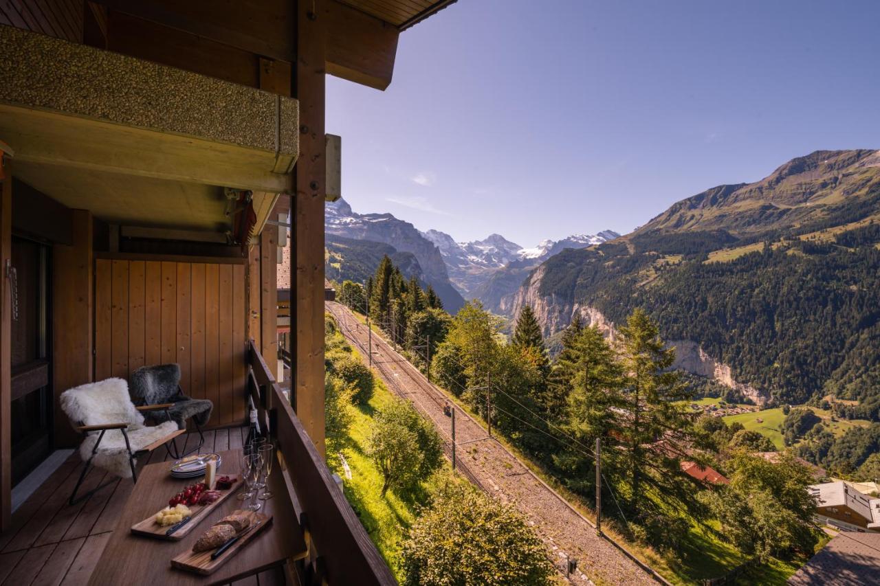 Chalet Primula Penthouse Wengen Extérieur photo
