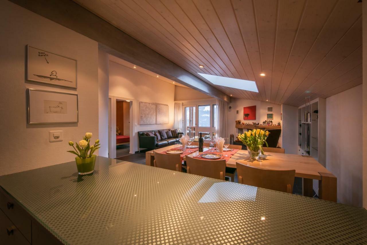 Chalet Primula Penthouse Wengen Extérieur photo