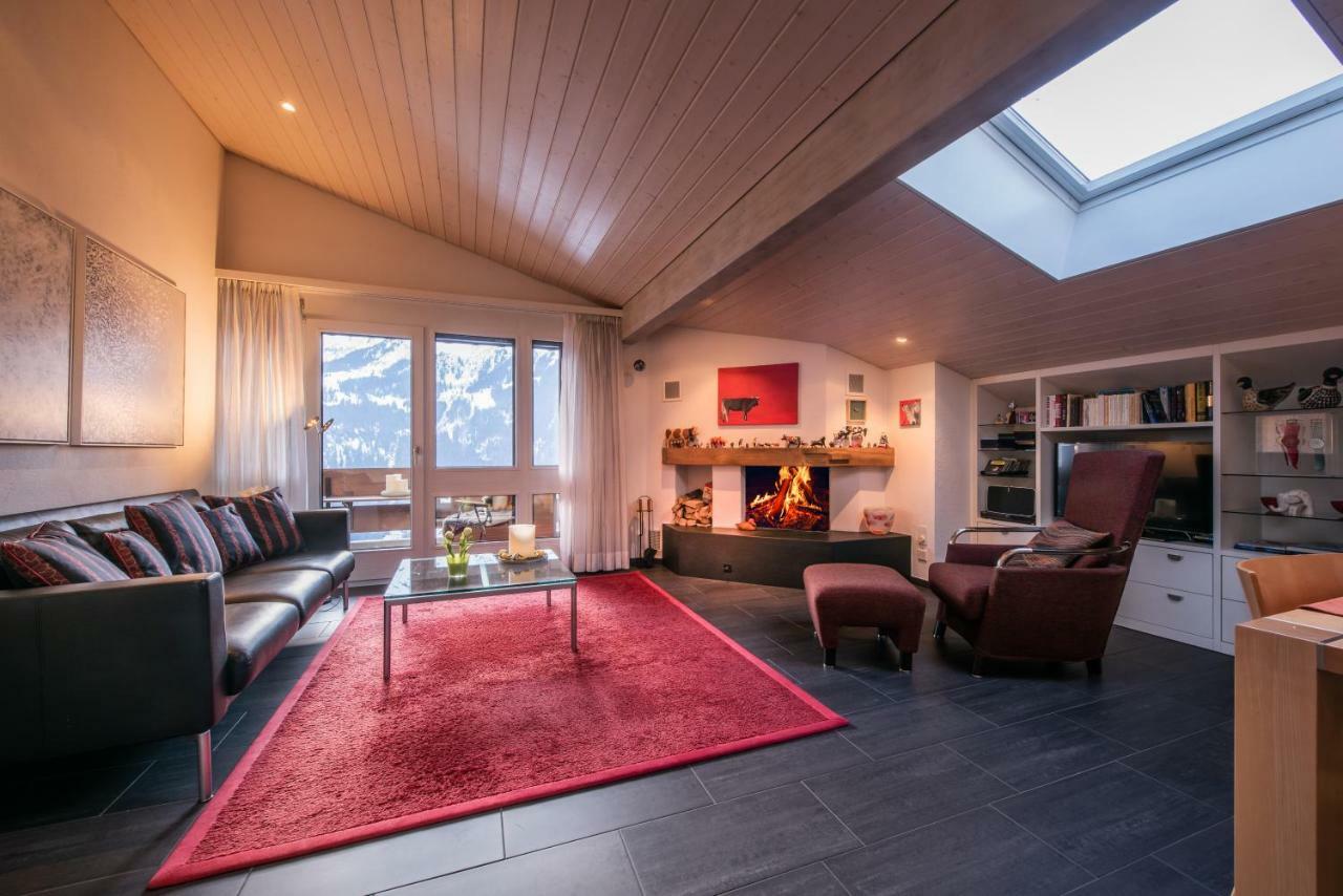 Chalet Primula Penthouse Wengen Extérieur photo