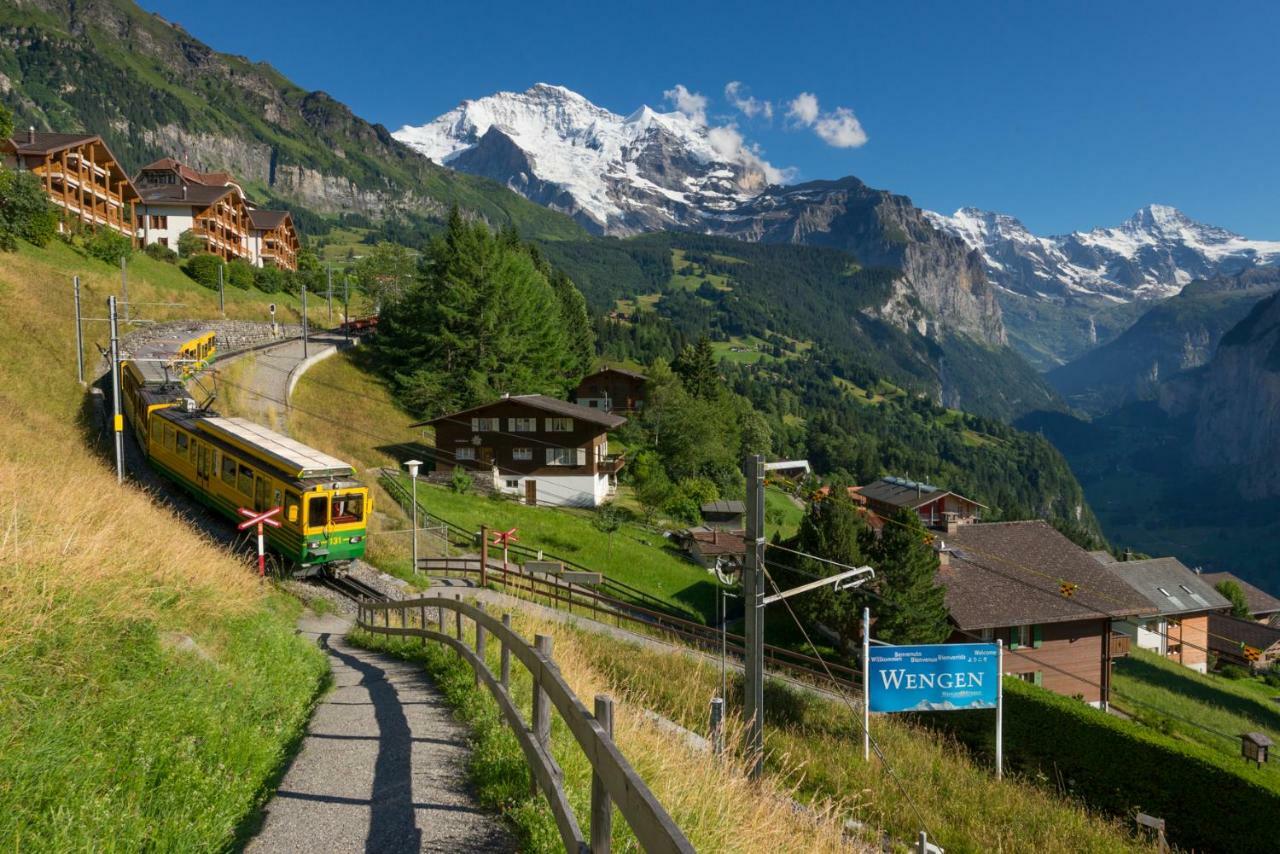 Chalet Primula Penthouse Wengen Extérieur photo